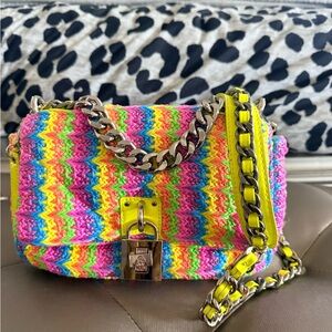Steve Madden Multicolor rainbow Chain Strap woven Women’s Bag